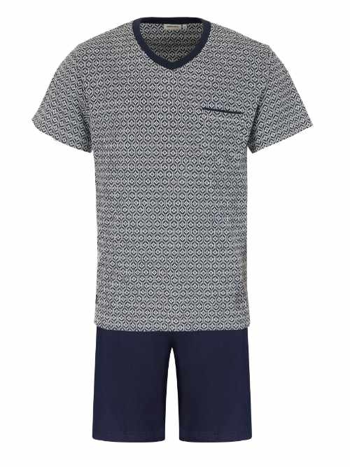 Pastunette Heren marine blauw shortama
