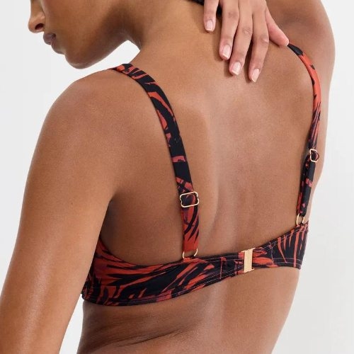 Triumph Swimwear Summer Palm bruin voorgevormde bikinitop