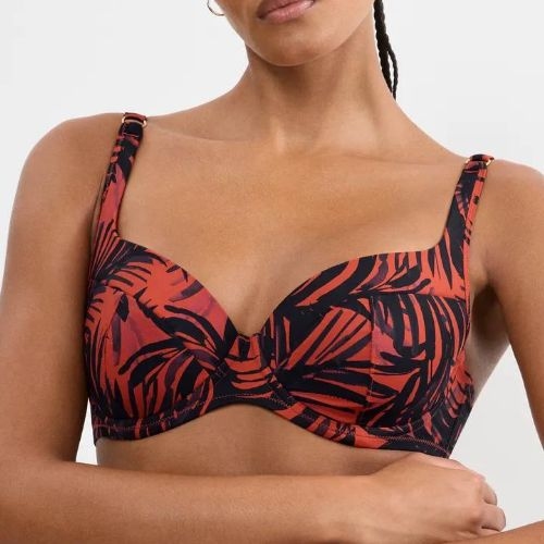 Triumph Swimwear Summer Palm bruin voorgevormde bikinitop