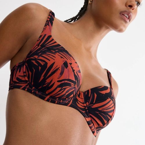 Triumph Swimwear Summer Palm bruin voorgevormde bikinitop