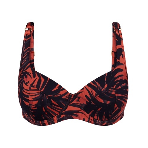 Triumph Swimwear Summer Palm bruin voorgevormde bikinitop