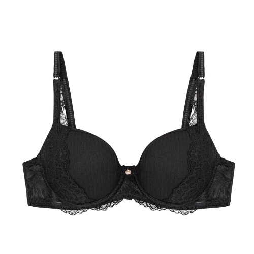 Triumph Wild Peony Florale zwart voorgevormde bh