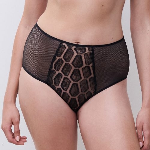 Chantelle Reptilia zwart high brief