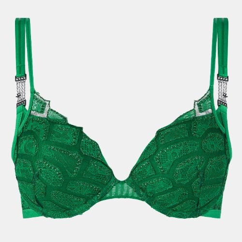 Chantelle Reptilia groen push up bh