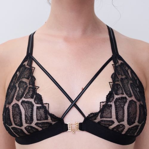 Chantelle Reptilia zwart wireless bh