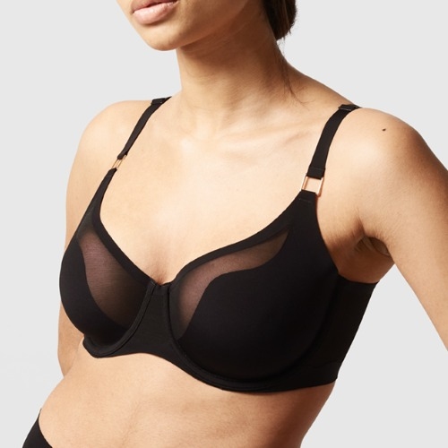 Chantelle Pure Light zwart niet voorgevormde bh