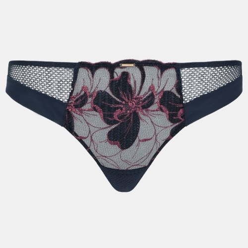 Chantelle Fleurs Signature marine blauw slip