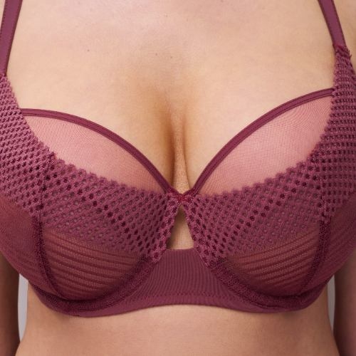 Chantelle Play aubergine niet voorgevormde bh