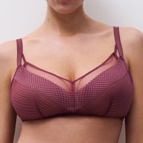 Chantelle Play aubergine wireless bh
