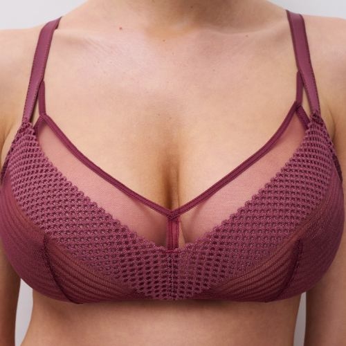 Chantelle Play aubergine wireless bh