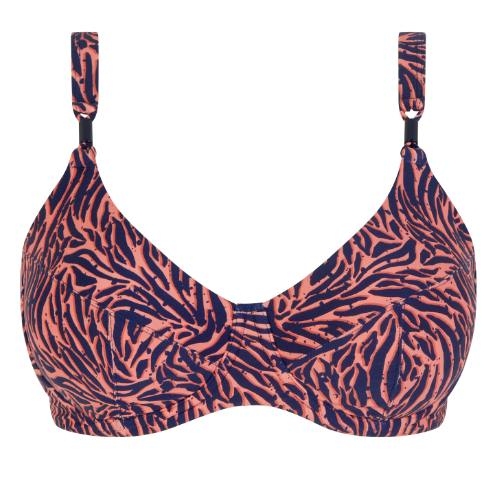 Femilet Badmode Tidra marine blauw/roze soft-cup bikinitop