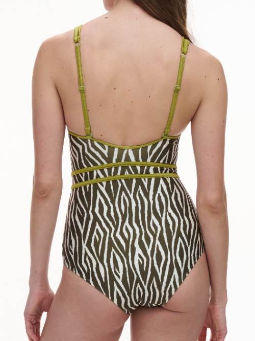 Femilet Badmode Sifnos groen/wit badpak