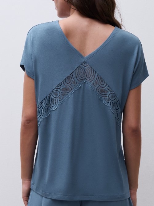 Femilet Nachtmode Josie jeans blauw slaapshirt