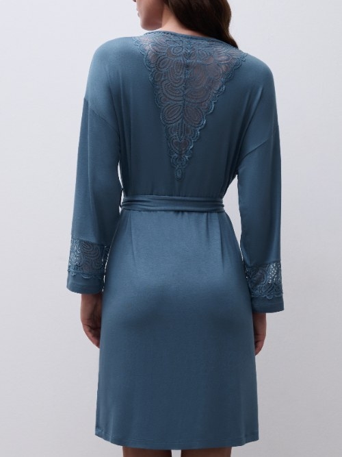Femilet Nachtmode Josie jeans blauw kimono