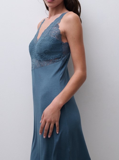 Femilet Nachtmode Josie jeans blauw slipdress