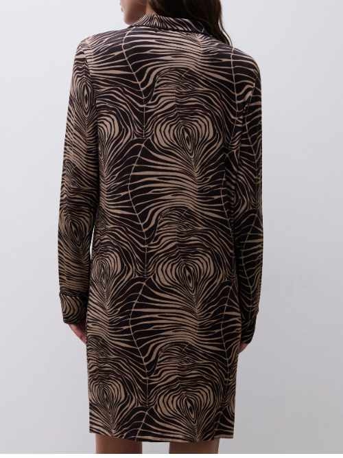Femilet Nachtmode Daisy bruin/print nachthemd