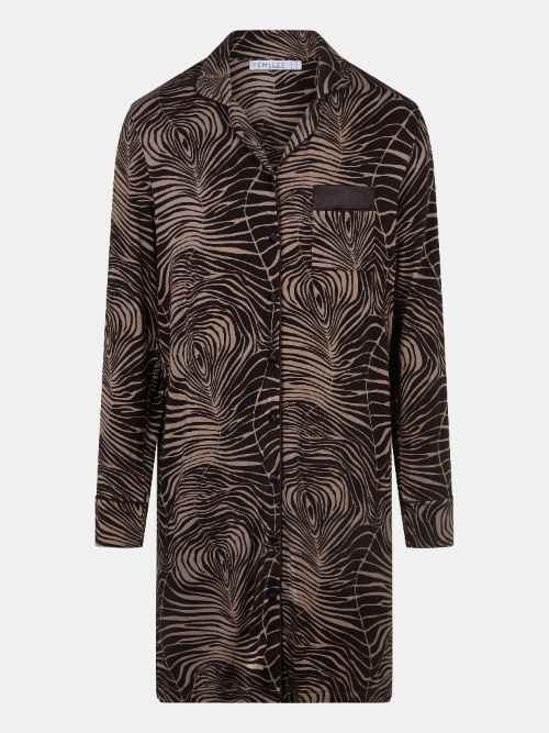 Femilet Nachtmode Daisy bruin/print nachthemd