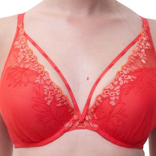 Chantelle Spice rood push up bh