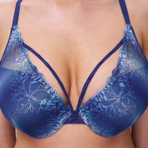 Chantelle Spice marine blauw push up bh