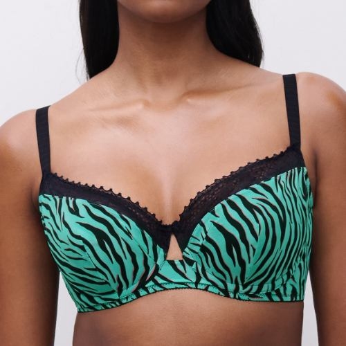 Chantelle Pulse groen/print voorgevormde bh