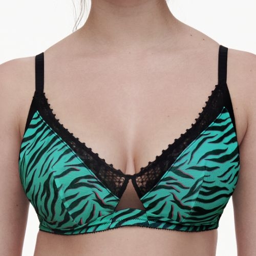 Chantelle Pulse groen/print wireless bh