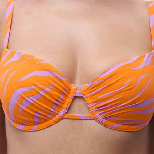 Chantelle Badmode Easy Pop oranje/roze voorgevormde bikinitop