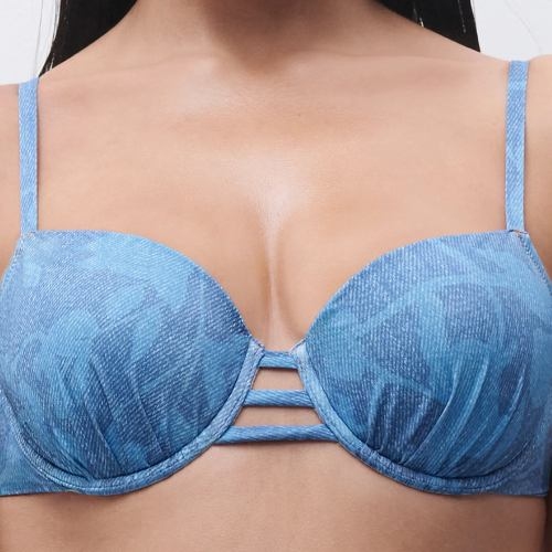 Chantelle Badmode Easy Pop jeans blauw voorgevormde bikinitop
