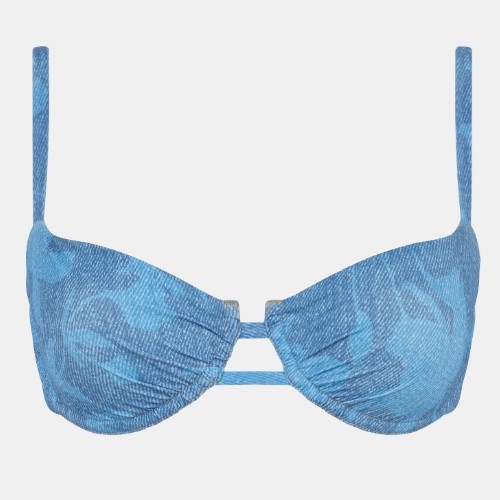Chantelle Badmode Easy Pop jeans blauw voorgevormde bikinitop