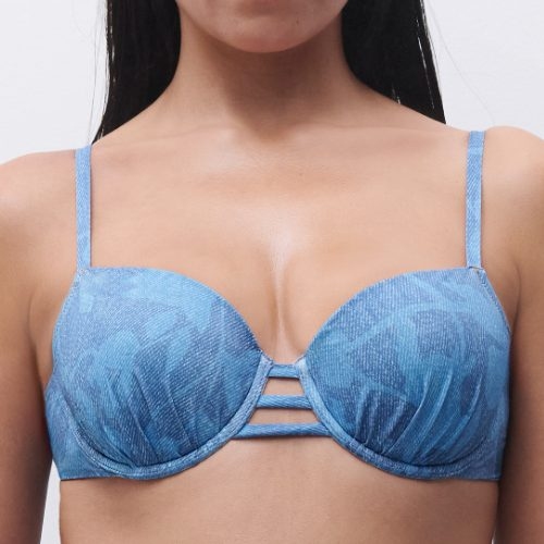 Chantelle Badmode Easy Pop jeans blauw voorgevormde bikinitop