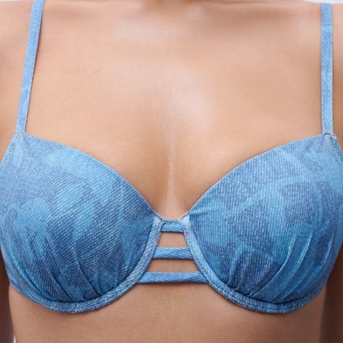 Chantelle Badmode Easy Pop jeans blauw voorgevormde bikinitop