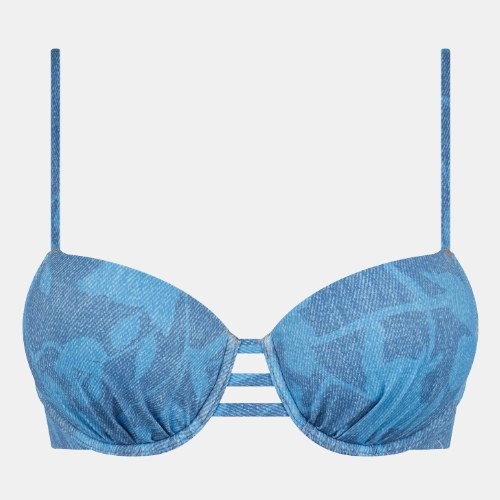 Chantelle Badmode Easy Pop jeans blauw voorgevormde bikinitop