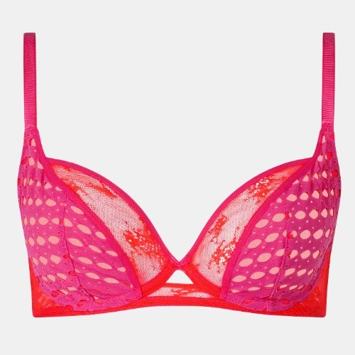 Chantelle Poison rood/roze niet voorgevormde bh