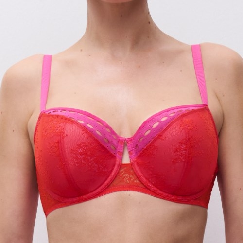 Chantelle Poison rood/roze voorgevormde bh