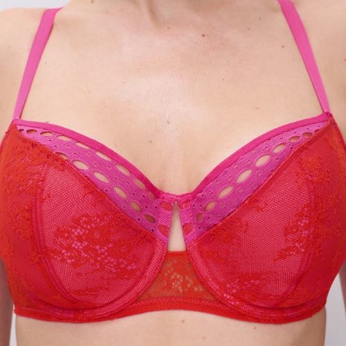 Chantelle Poison rood/roze voorgevormde bh