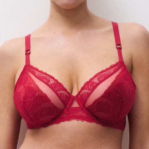 Chantelle Amor rood niet voorgevormde bh