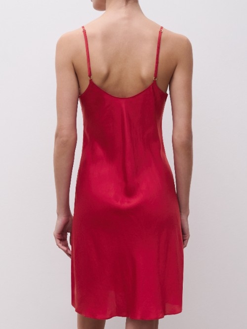 Chantelle Nachtmode Fleurs rood slipdress