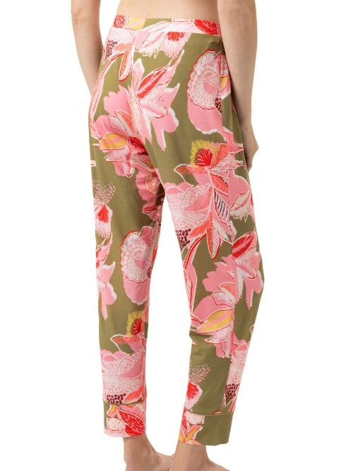 Mey Nachtmode Flower Whirl groen/print pyjamabroek