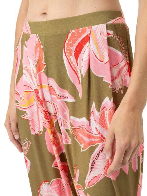 Mey Nachtmode Flower Whirl groen/print pyjamabroek