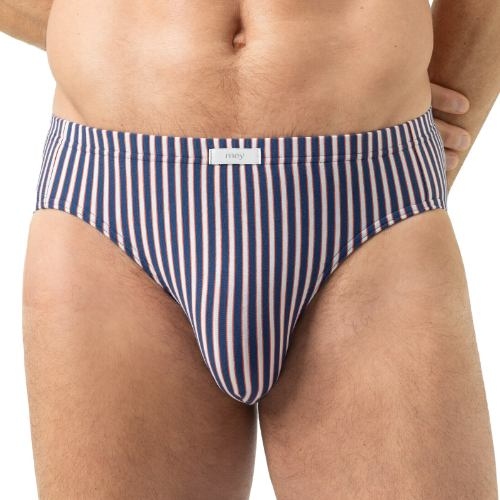 Mey Heren Coral Stripes blauw heren slip