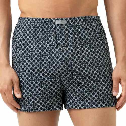 Mey Heren Curves marine blauw wijde boxershort