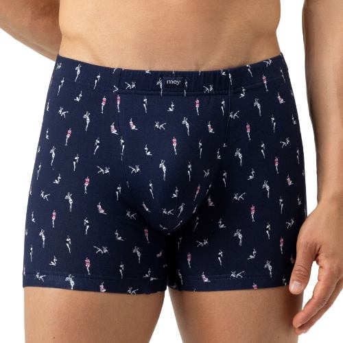 Mey Heren Pin Up Doll marine blauw katoenen boxershort