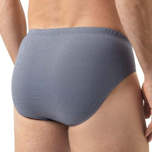 Mey Heren Micro Blue blauw heren slip