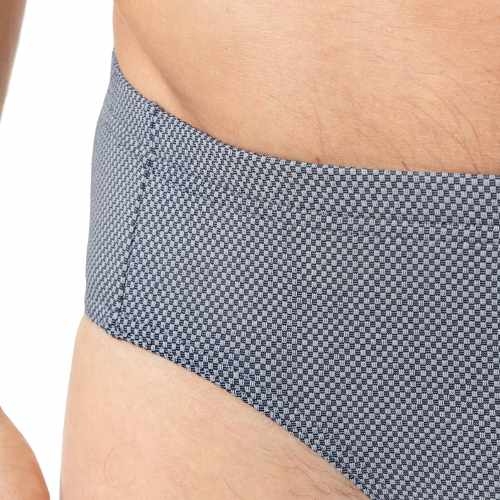 Mey Heren Micro Blue blauw heren slip