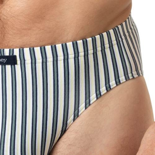 Mey Heren Palm Stripes grijs/wit heren slip