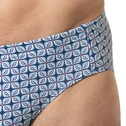 Mey Heren Summer Flower blauw heren slip