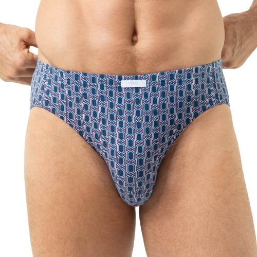Mey Heren Straight Geo blauw heren slip
