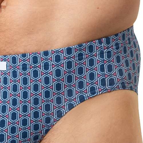 Mey Heren Straight Geo blauw heren slip