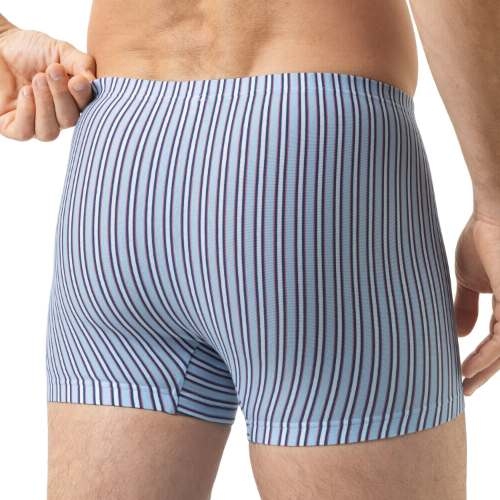 Mey Heren Raspberry Stripes blauw katoenen boxershort