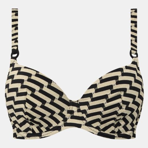 Femilet Badmode Santosa zwart/goud voorgevormde bikinitop