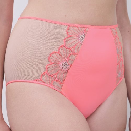 Chantelle Lush coral high brief